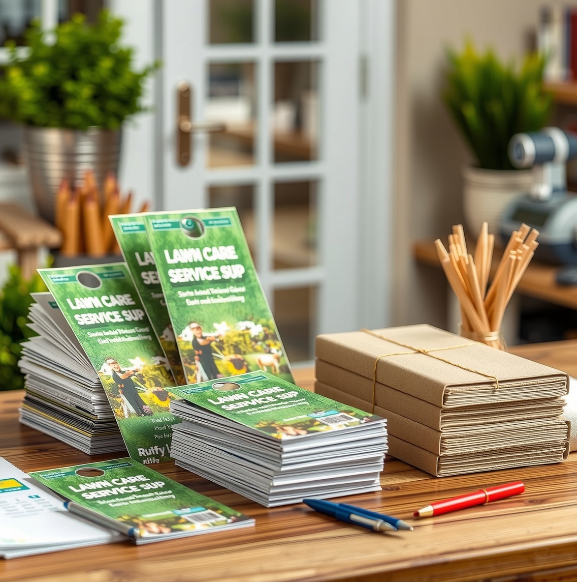 Preparation visual for Lawn Care Service Door Hangers Guide