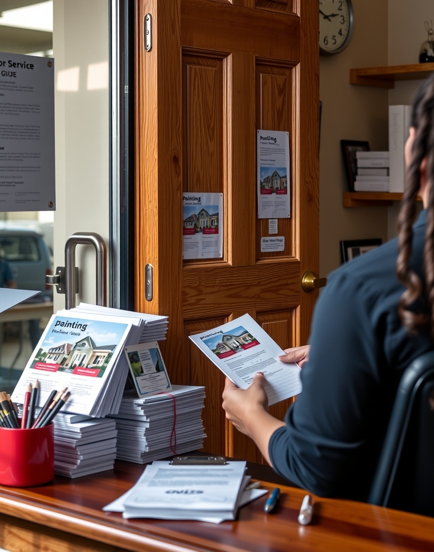 Preparation visual for Painting Service Door Hangers Guide