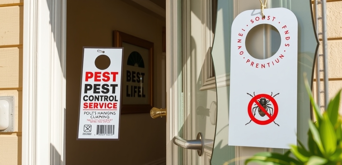 Quality check visual for Pest Control Service Door Hangers Guide