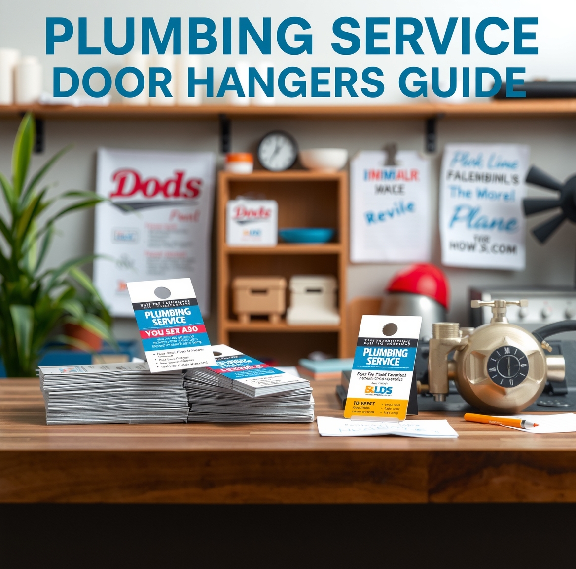 Preparation visual for Plumbing Service Door Hangers Guide