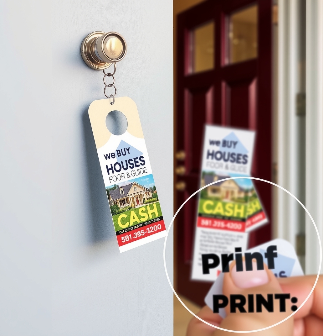 Preparation visual for We Buy Houses Cash Door Hangers Guide