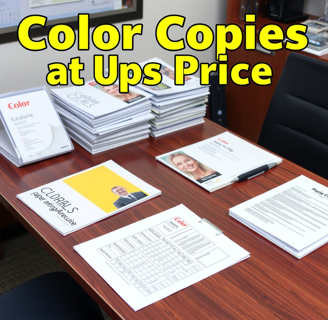 Checklist for Color Copies at Ups Price