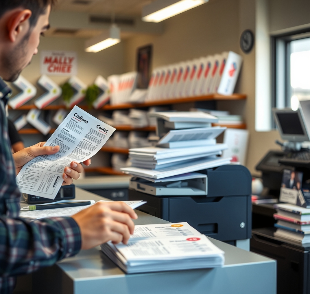 Evaluating the best Color Copies Cost at Ups environment