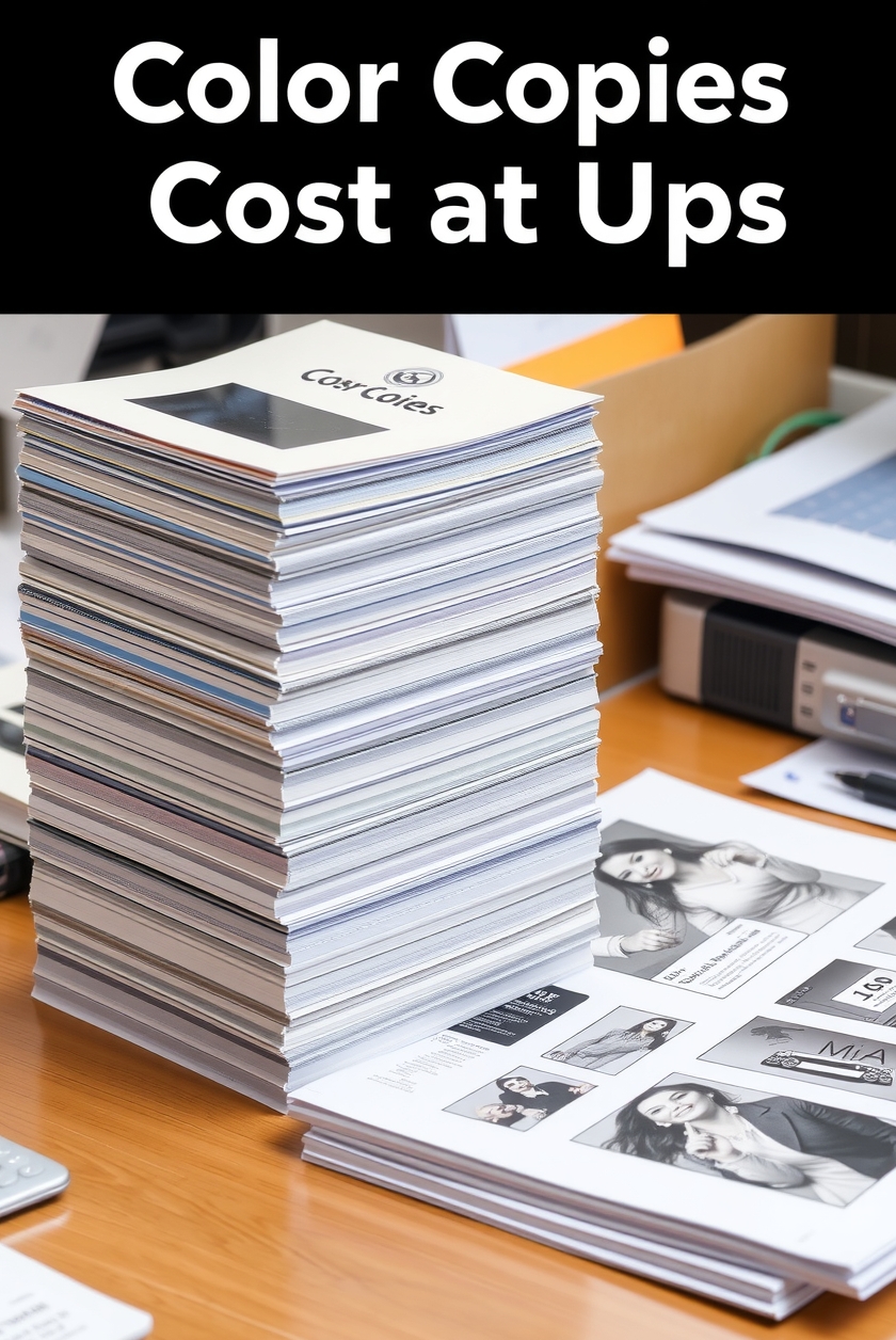 Quality check visual for Color Copies Cost at Ups