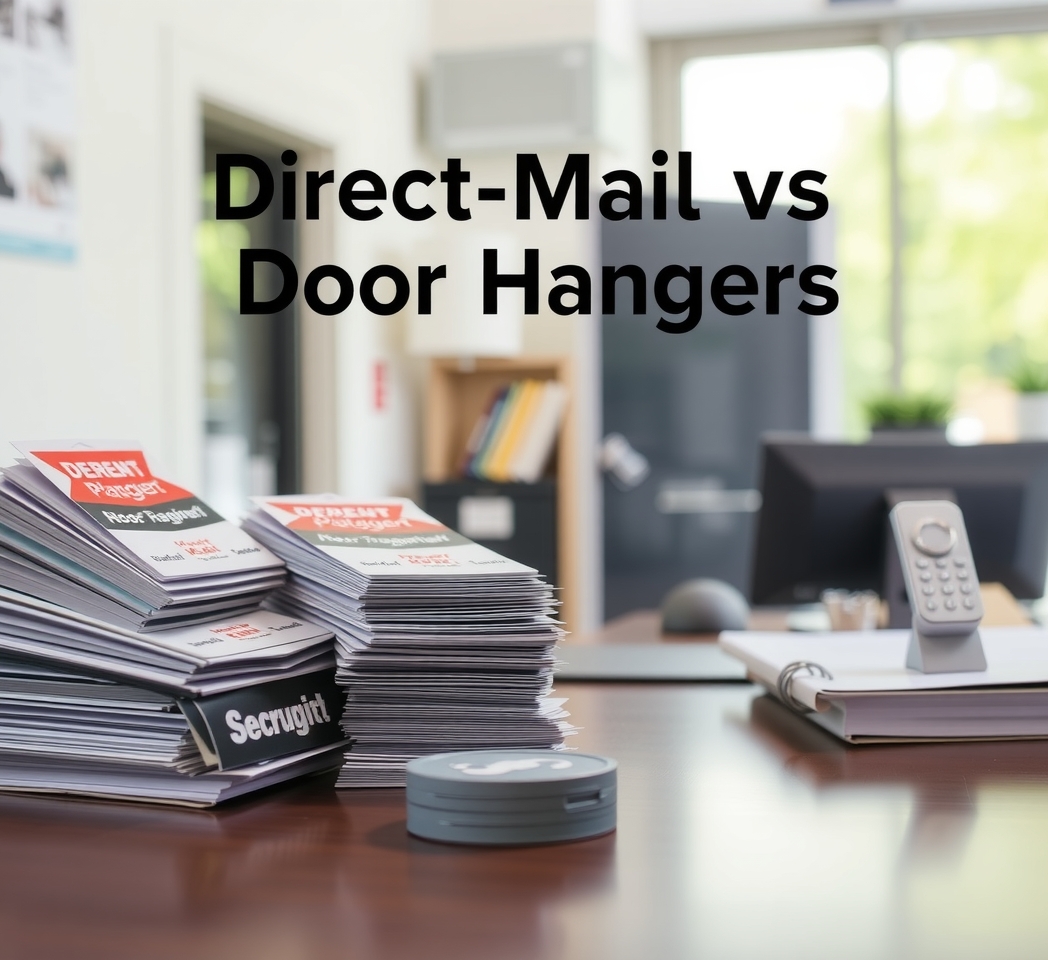 Preparation visual for Direct Mail vs Door Hangers
