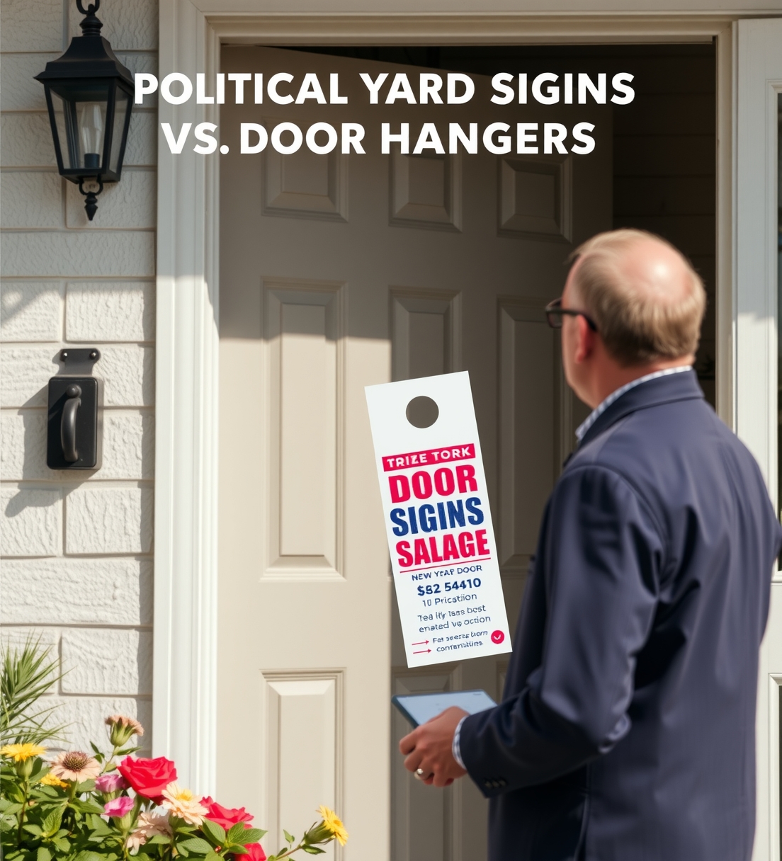 Preparation visual for Political Yard Signs vs Door Hangers