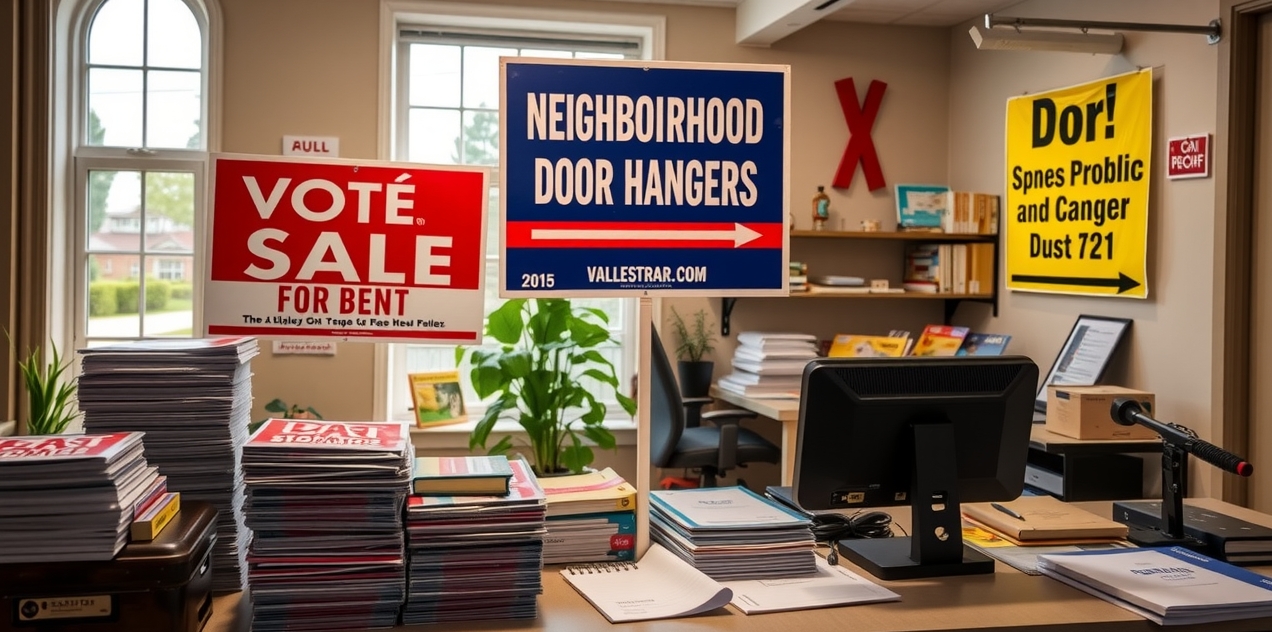 Quality check visual for Political Yard Signs vs Door Hangers