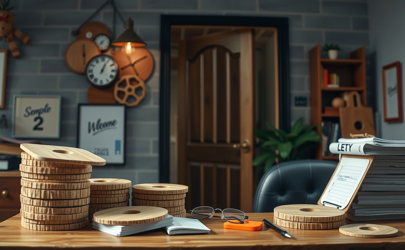 Preparation visual for Unfinished Round Wood Door Hangers