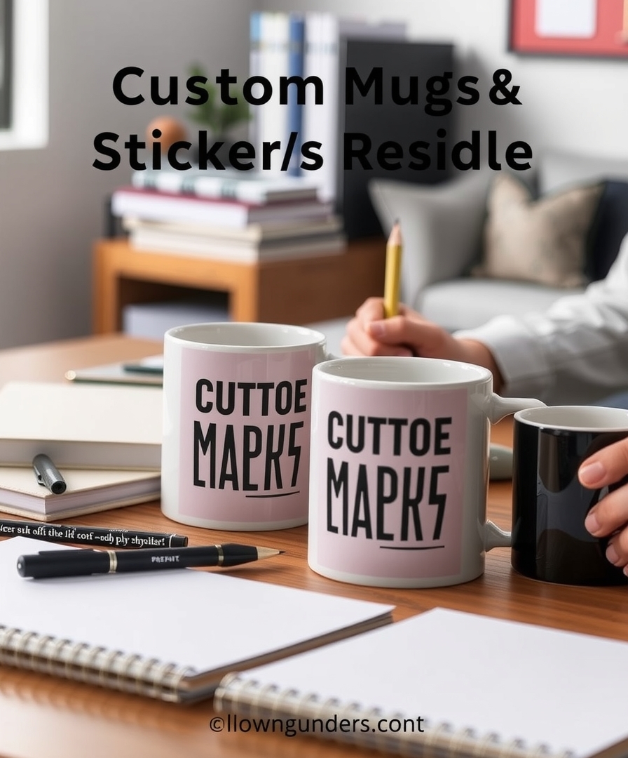 Preparation visual for Custom Mugs and Stickers Guide