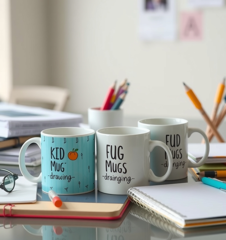 Quality check visual for Custom Mugs Kids Drawing Guide