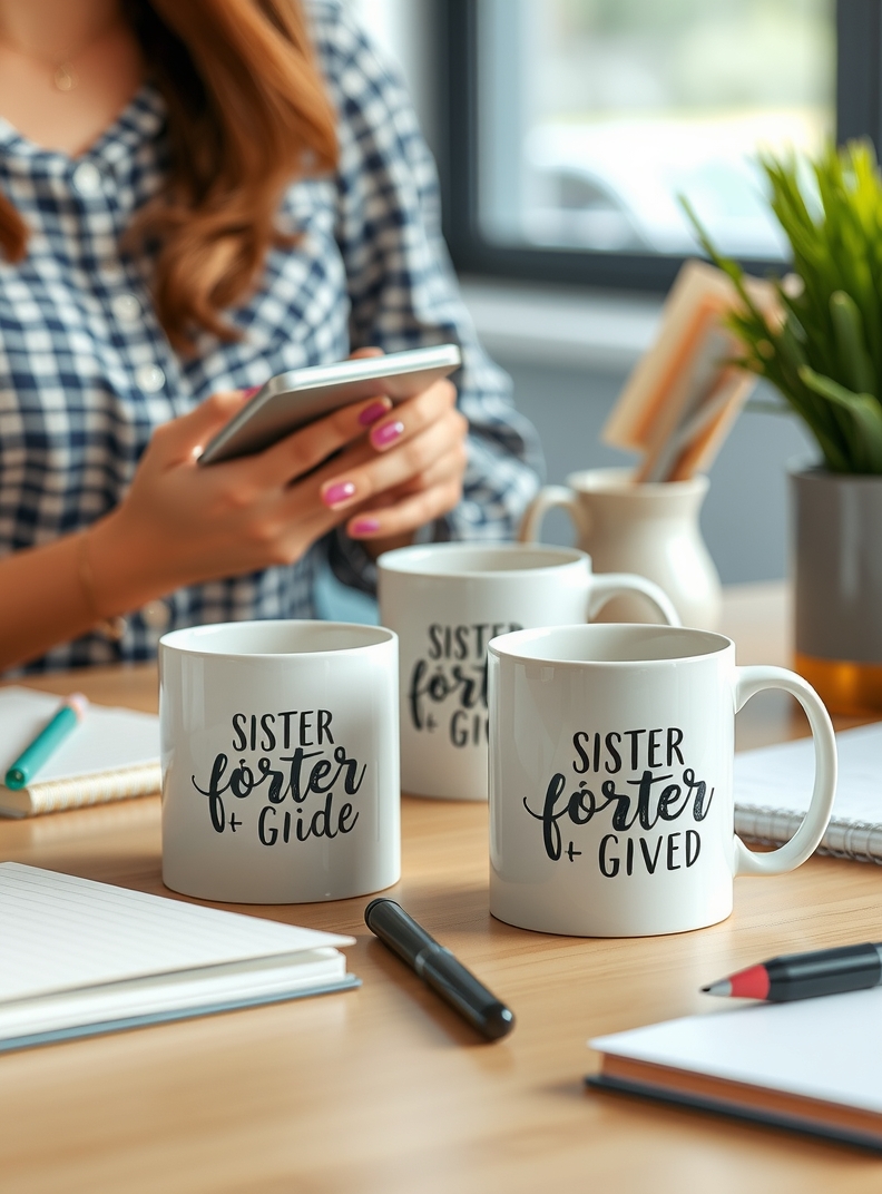 Quality check visual for Custom Mugs Sisters Forever Guide