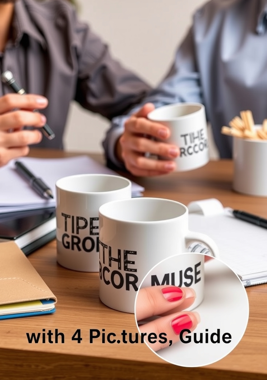 Preparation visual for Custom Mugs with 4 Pictures Guide