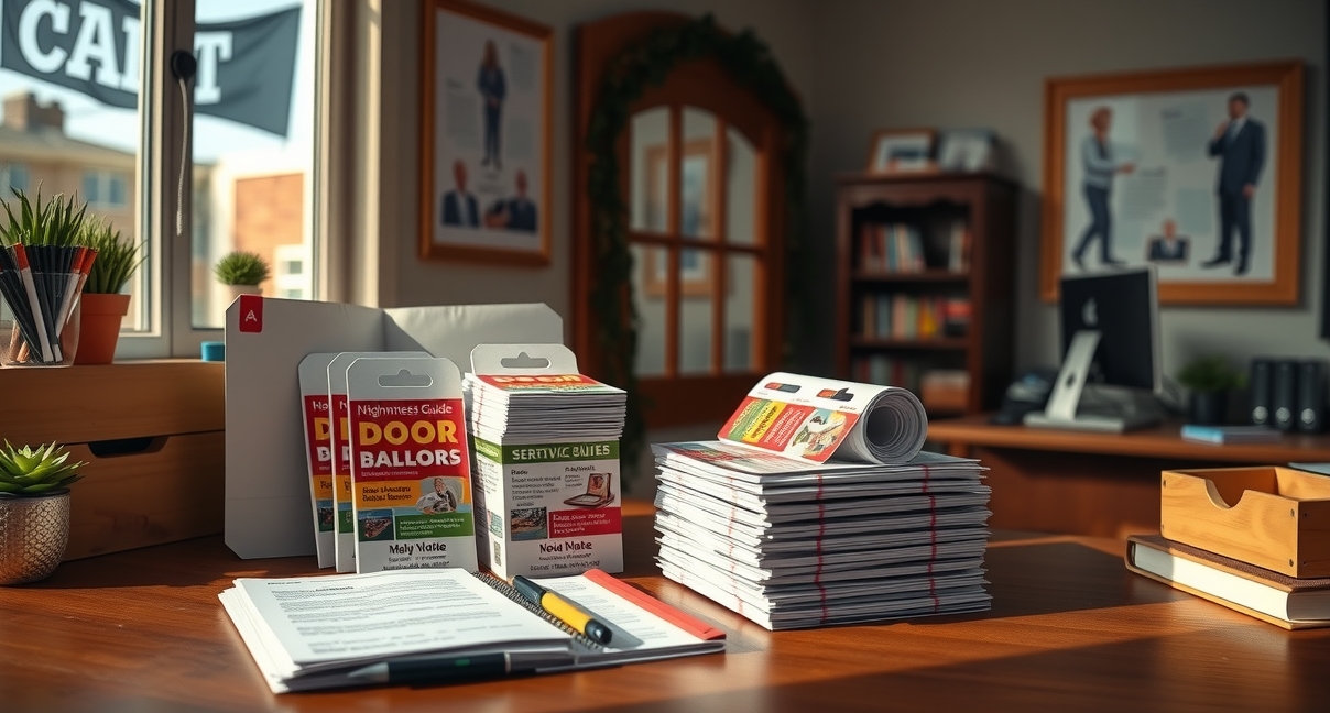 Preparation visual for Customized Door Hangers for Business Guide