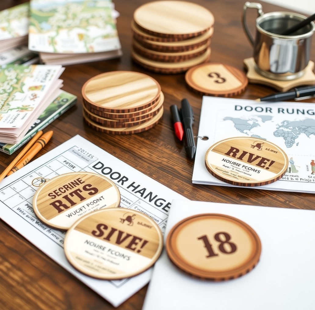 Quality check visual for 18 Wooden Rounds for Door Hangers Guide