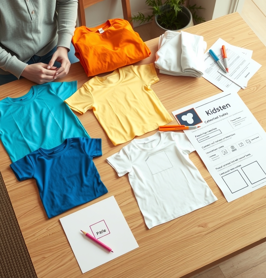 Preparation visual for Children's Tshirt Printing Guide
