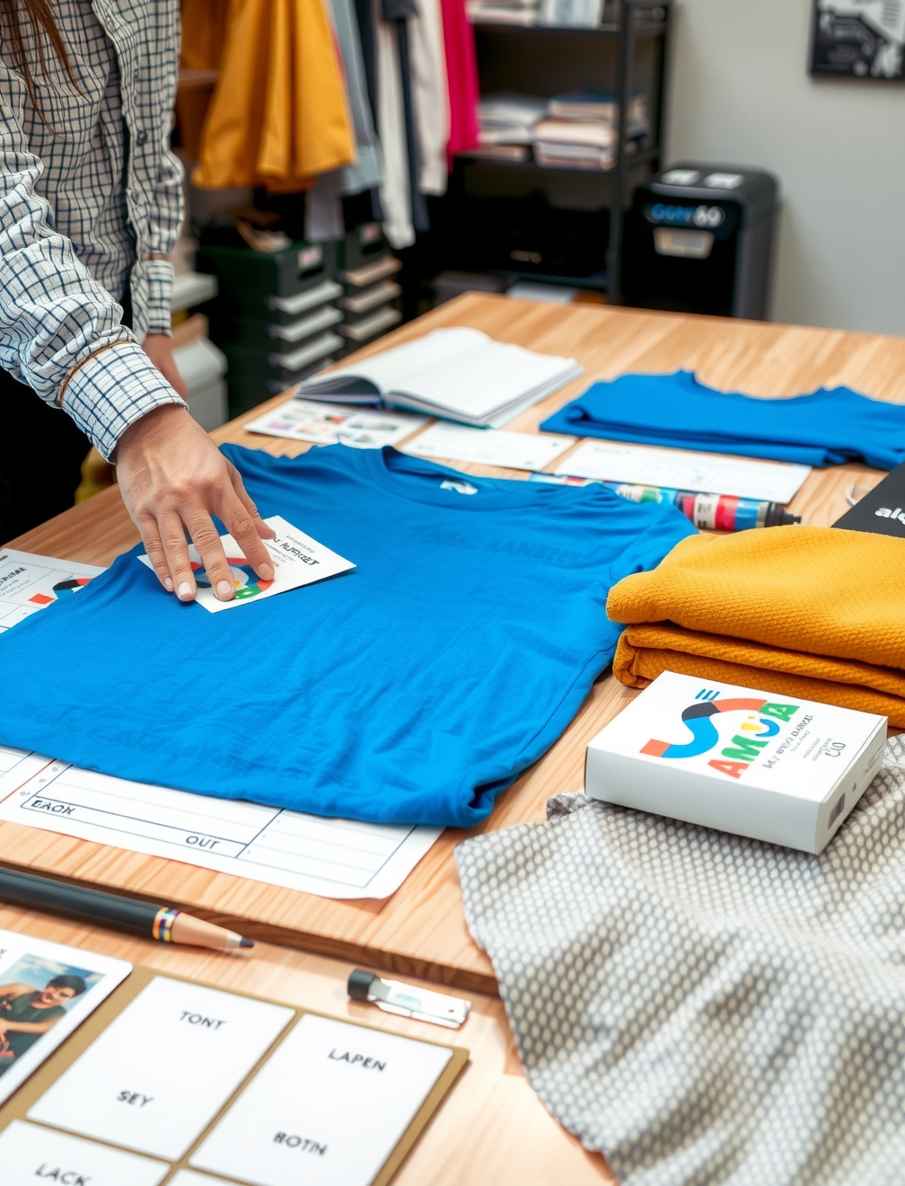 Quality check visual for Tshirt Printing as Colour Guide