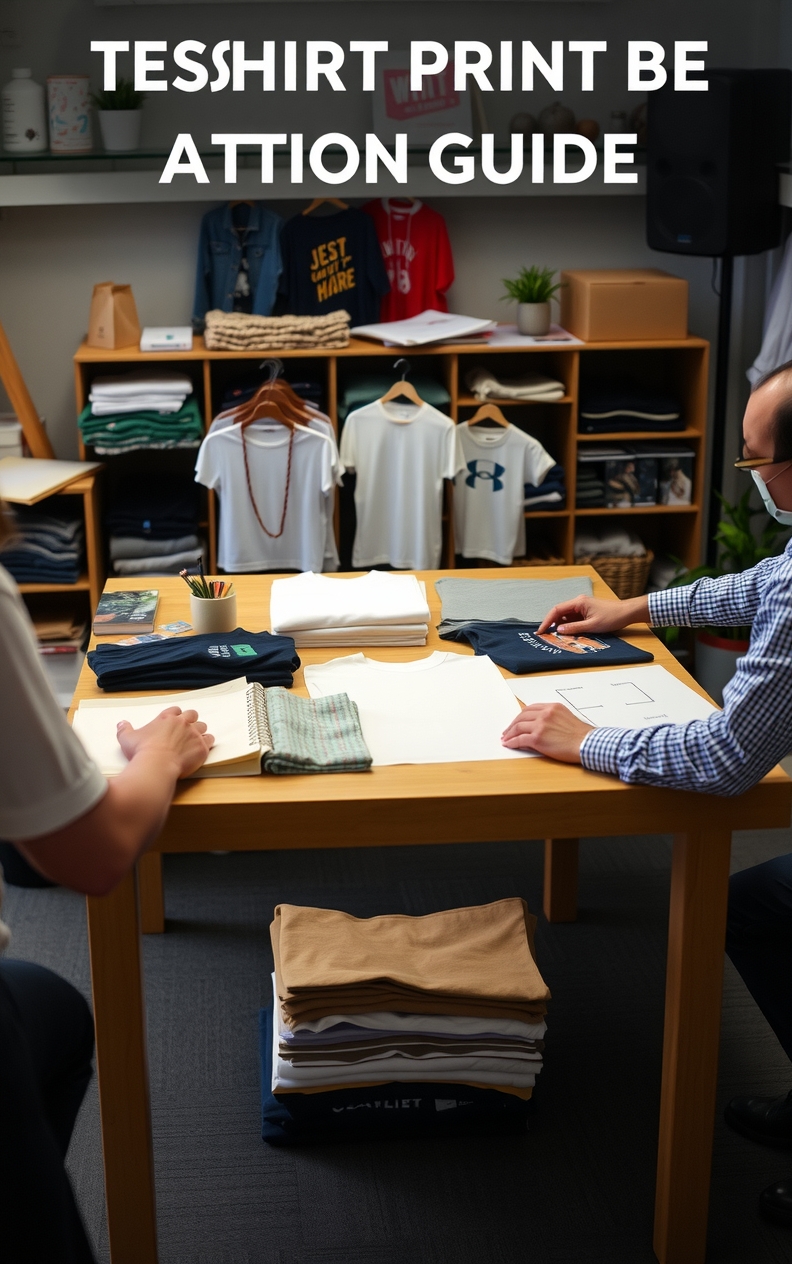 Preparation visual for Tshirt Printing Caption Guide