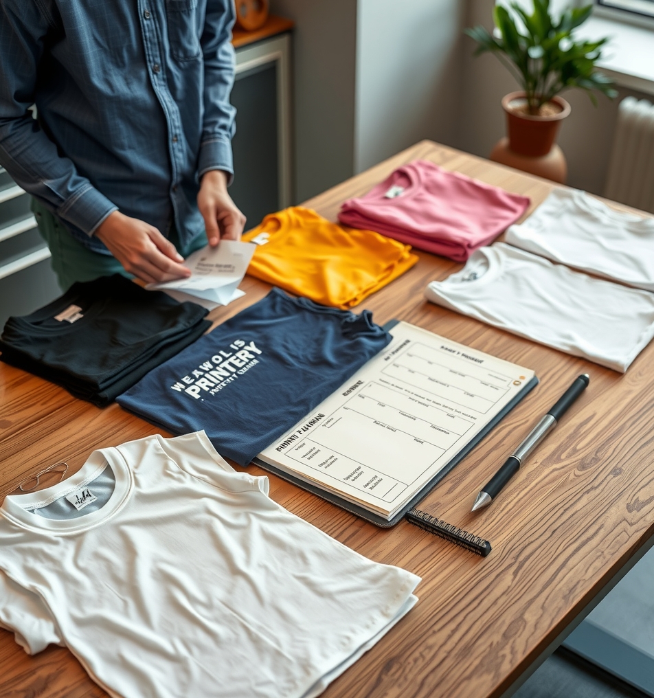 Quality check visual for Tshirt Printing Caption Guide