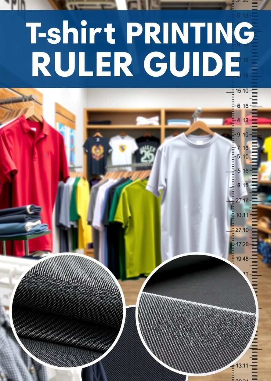 Quality check visual for Tshirt Printing Guide Ruler Guide