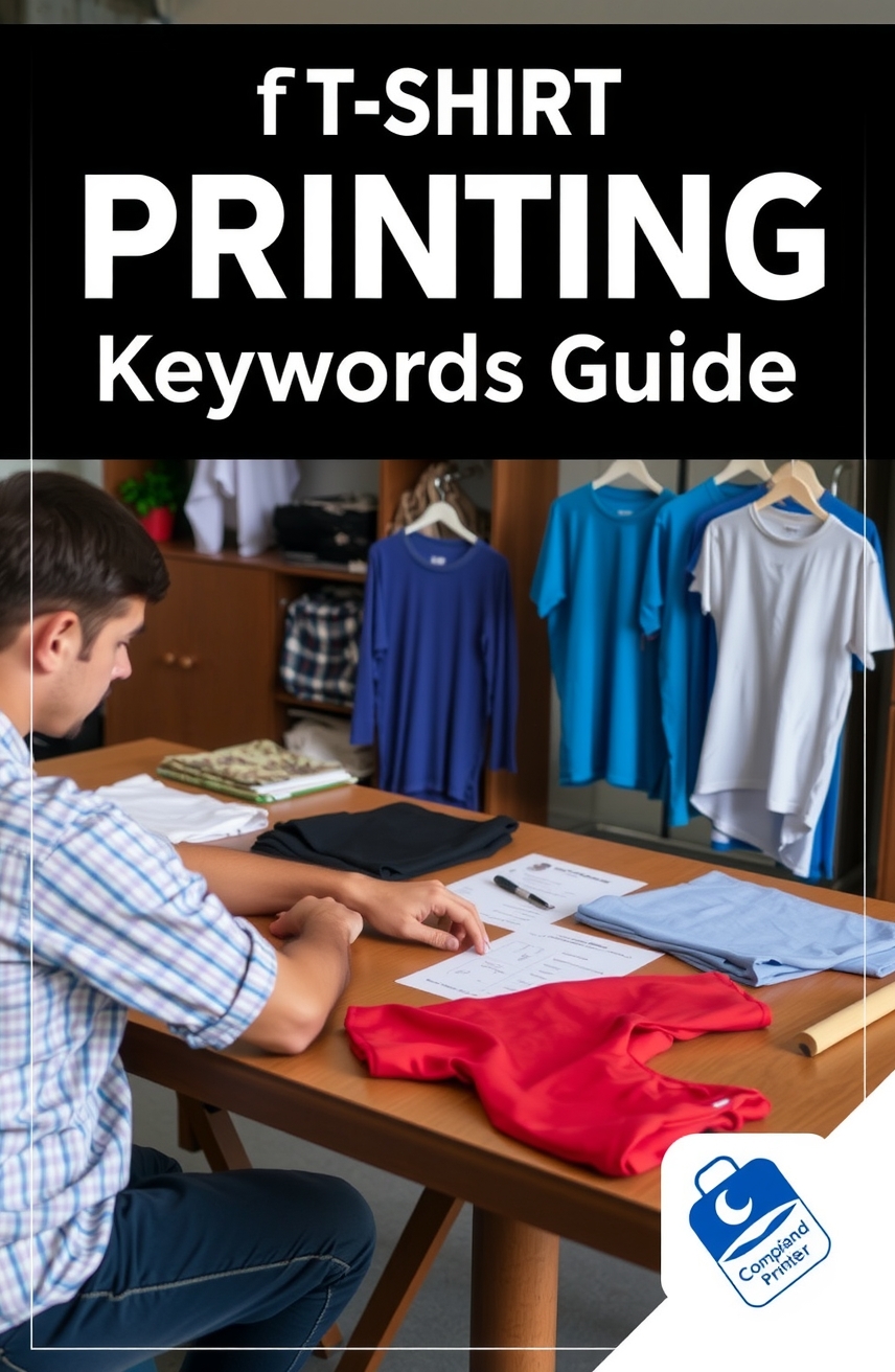 Preparation visual for Tshirt Printing Keywords Guide