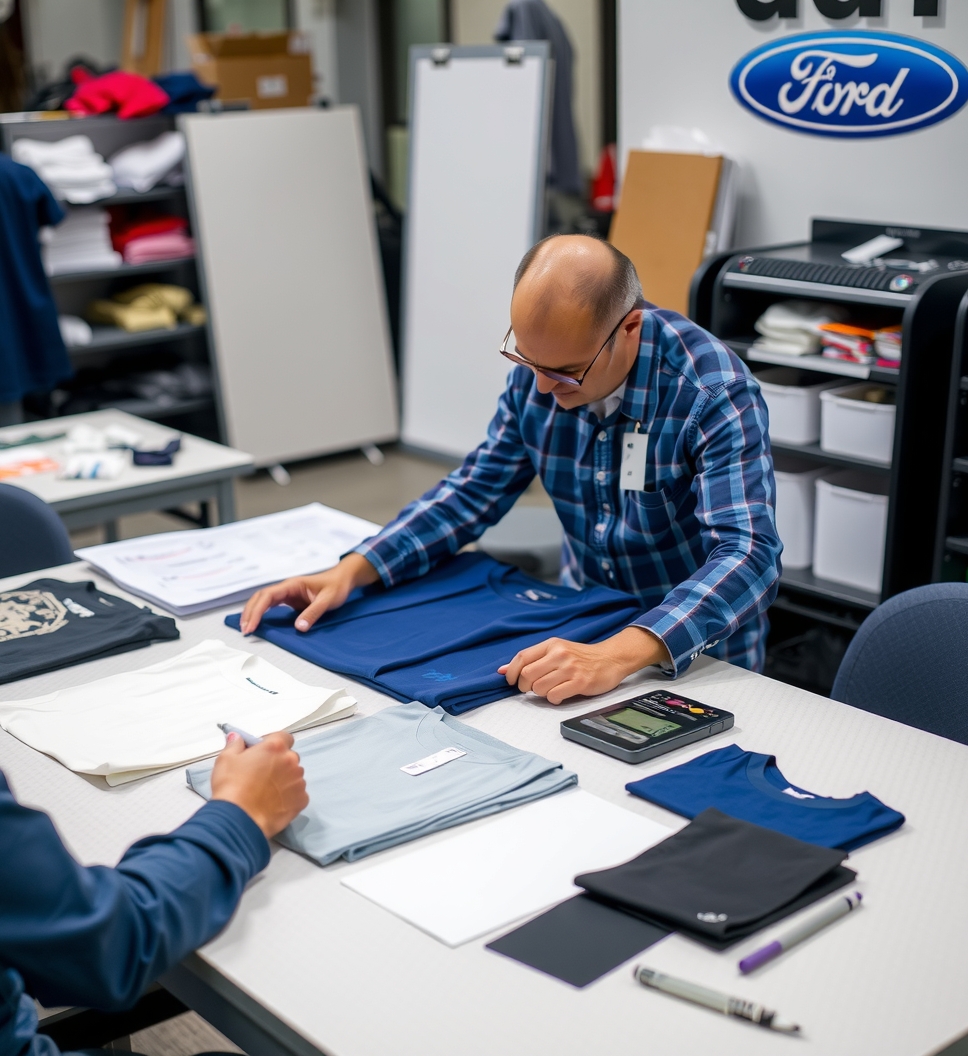 Quality check visual for Tshirt Printing with Ford Ranger Guide