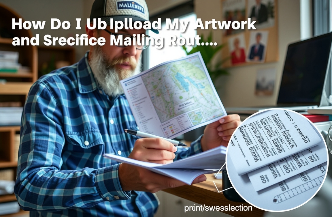 Preparation visual for How Do I Upload My Artwork and Specify Mailing Routes for Eddm Printing Orders?