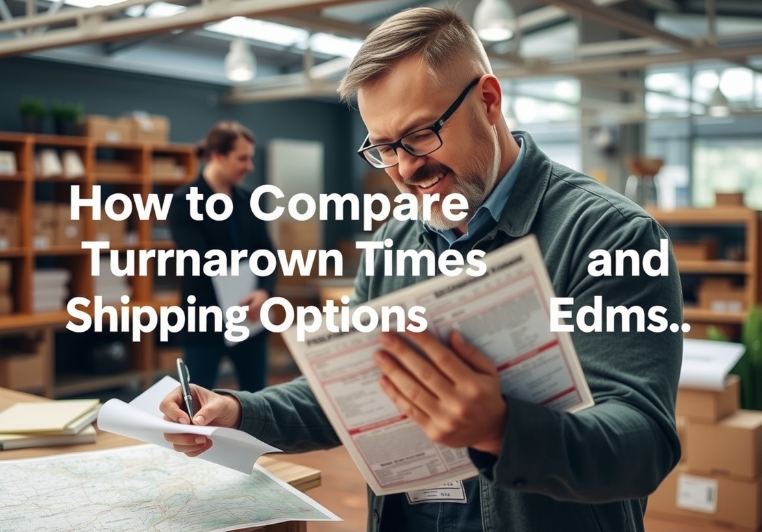 Preparation visual for How to Compare Turnaround Times and Shipping Options Among Eddm Printing Companies?