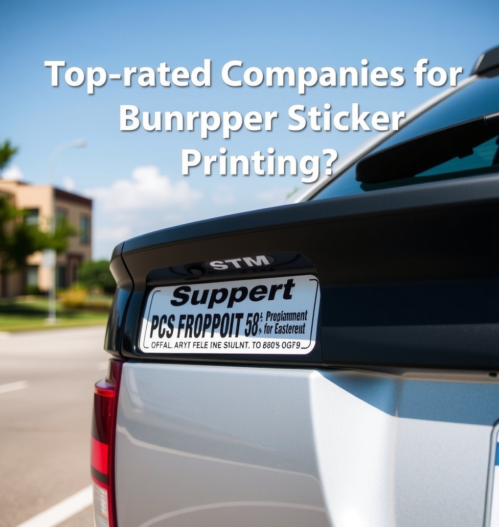 Preparation visual for Top-rated Companies for Bulk Bumper Sticker Printing?