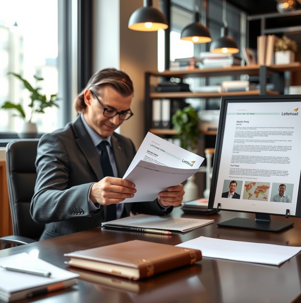 Preparation visual for Letterhead Printing Design