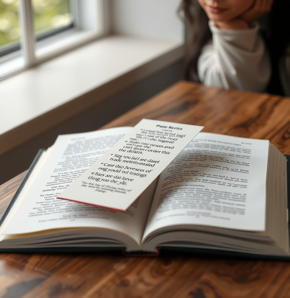 Checklist for Printing Services Bookmarks