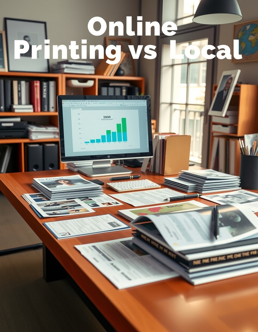 Preparation visual for Online Printing vs Local
