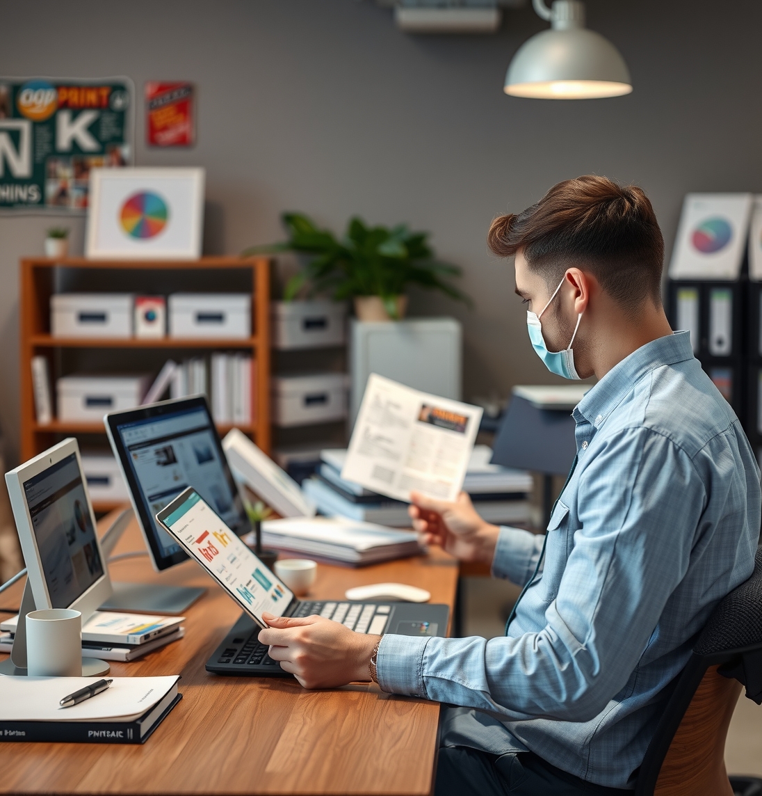 Preparation visual for Online Printing vs Local Print Shop