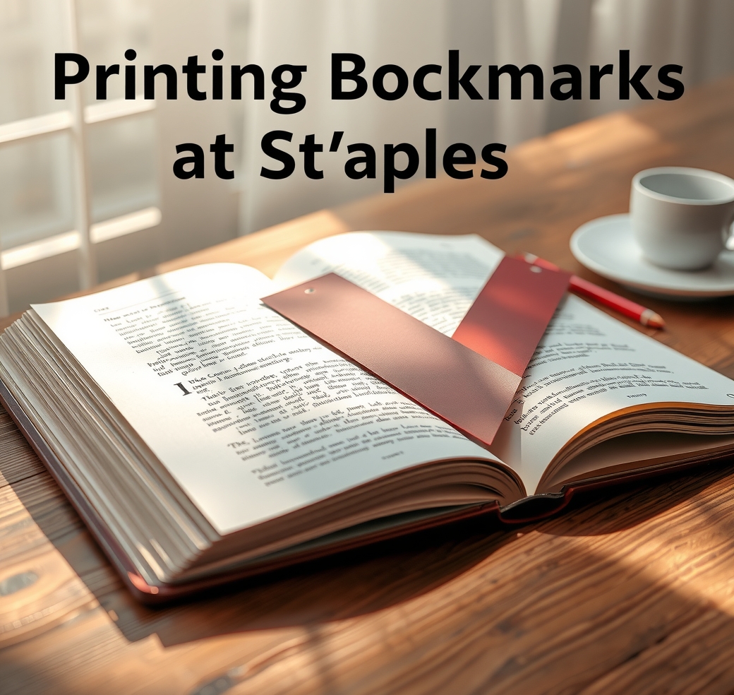 Checklist for Printing Bookmarks at Staples Guide