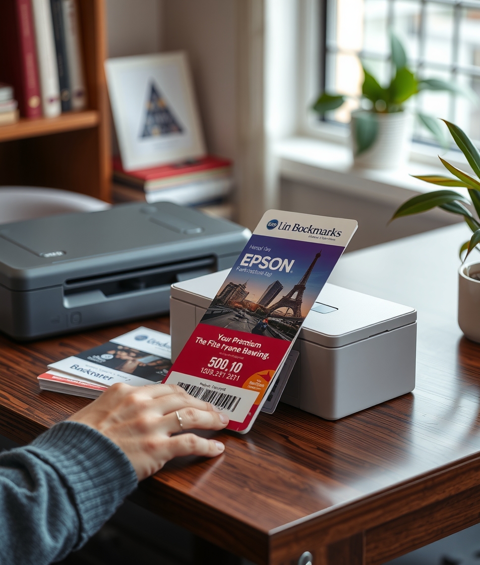 Preparation visual for Printing Bookmarks on Epson Printer Guide