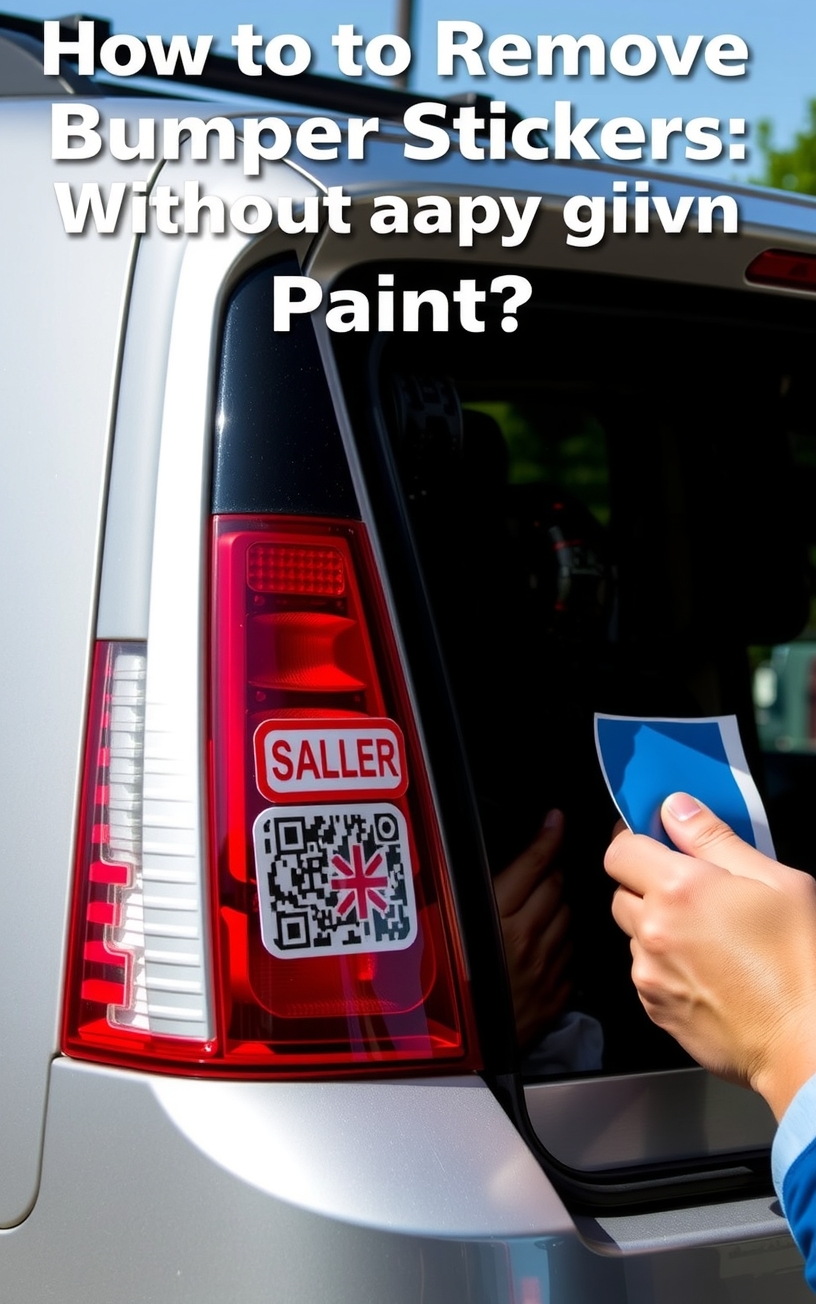 Checklist for How to Remove Bumper Stickers Without Damaging Paint?