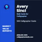 Metro Valuation Navy Calligrapher 2x2 Square