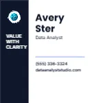 Equity Column Minimal Data Analyst 2x2 Square