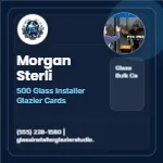 Blueprint Grid Authority Glass Installer Glazier 2x2 Square