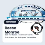 Cornerstone Photo Chip Rv Repair Technician 2x2 Square