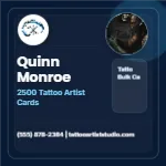 Blueprint Grid Authority Tattoo Artist 2x2 Square