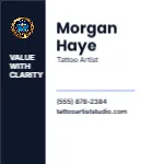 Equity Column Minimal Tattoo Artist 2x2 Square