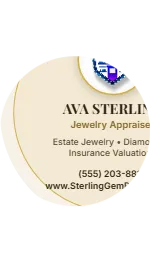 Jewelry Appraiser Luxe Circle 3in