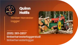 Horizontal Apartment Leasing Agent01 6 Timber Harvester Logger 3 5x1 75 Half Circle