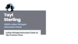 Skyline Band Modern Luthier Stringed Instrument Maker 3x3