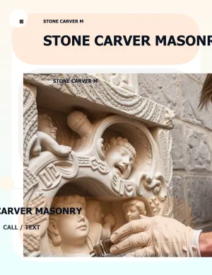 Stone Carver Masonry Artist Color Copies 5.5x8.5 04