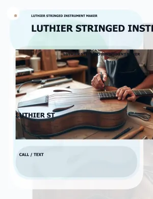 Luthier Stringed Instrument Maker Color Copies 8.5x11 08