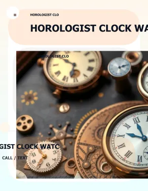 Horologist Clock Watch Maker Color Copies 8.5x14 04