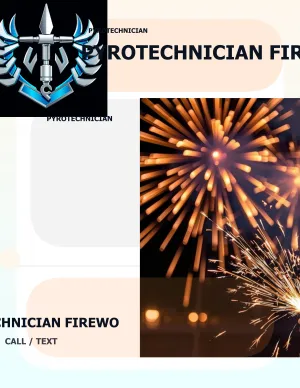 Pyrotechnician Fireworks Display Tech Color Copies 8.5x14 09