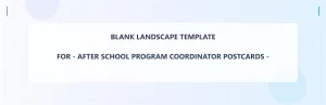 After School Program Coordinator Blank Front 2.75x8.5 Landscape