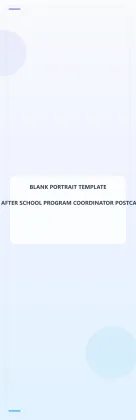 After School Program Coordinator Blank Front 2.75x8.5 Portrait